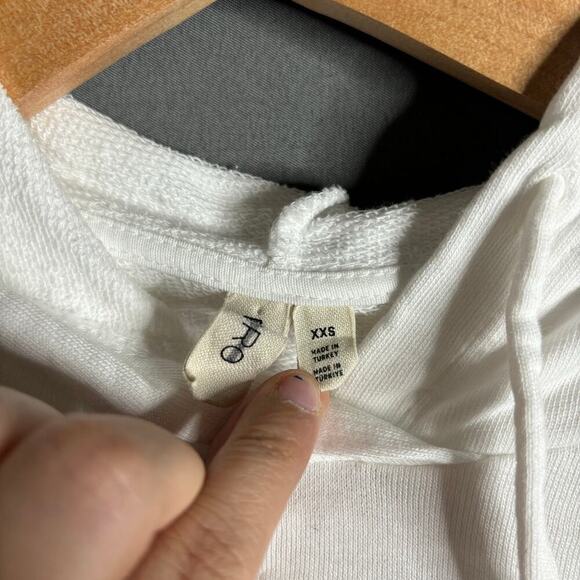 Anthropologie Pilcro Tulle Hem Hoodie White Size XXS - Picture 6 of 7